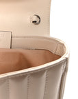 Calfskin Matelasse Aria Super Mini GG Marmont Shoulder Bag Mystic White