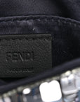 Sequin Paillettes Shiny Nappa Sex and the City Nano Maxi Buckle Baguette Charm Blue