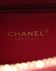 Caviar Quilted Medium CC Filigree Vanity Case Burgundy