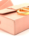 Snakeskin 30 Montaigne Box Bag Rose Clair