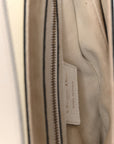 Grained Calfskin Saddle Bag White