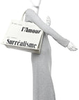 Calfskin Large Surrealism Book Tote Ivory