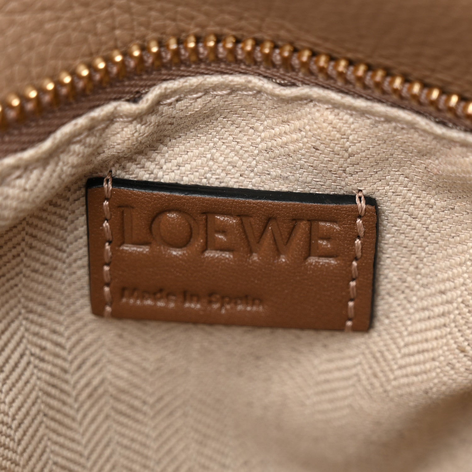 Grained Calfskin Small Puzzle Bag Sand Mink