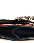 Calfskin Crystal Snake Embroidered Mini Dionysus Shoulder Bag Mystic White Hibiscus Red Blue Agata