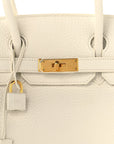 Taurillon Clemence Birkin 30 White