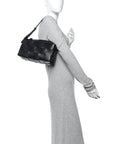 Lambskin Maxi Intrecciato Brick Cassette Bag Black