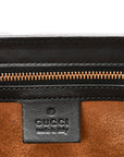 GG Supreme Monogram Calfskin Medium Padlock Shoulder Bag Beige Black Cuir