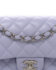 Caviar Quilted Small Double Flap Light Purple