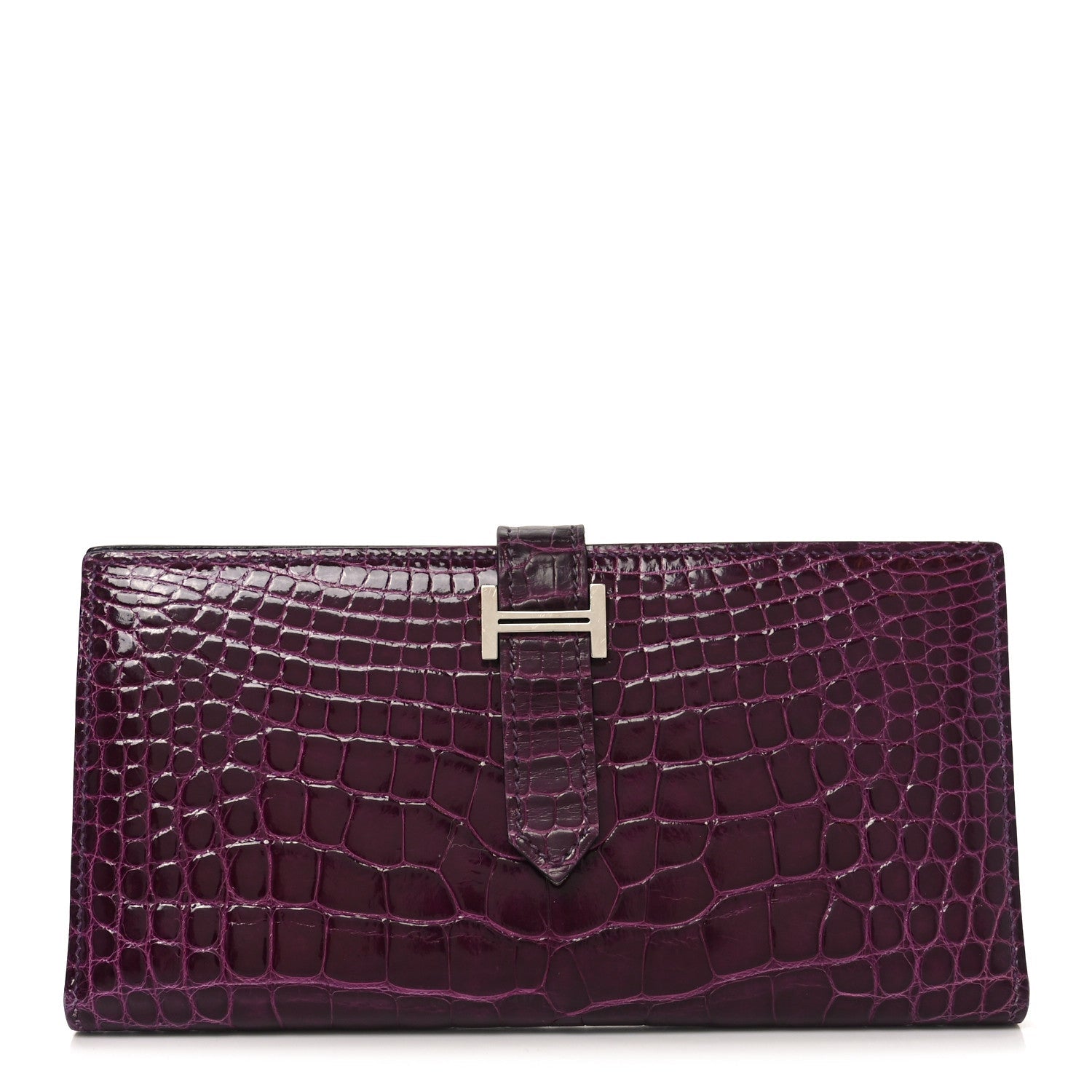 Shiny Alligator Bearn Wallet Amethyst