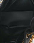 Washed Denim Quilted Medium CHNL 25 Handbag Black