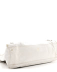 Agneau Arena Silver Hardware Medium Le City Optic White