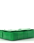 Paper Calfskin Maxi Intrecciato Small Cassette Crossbody Bag Grass