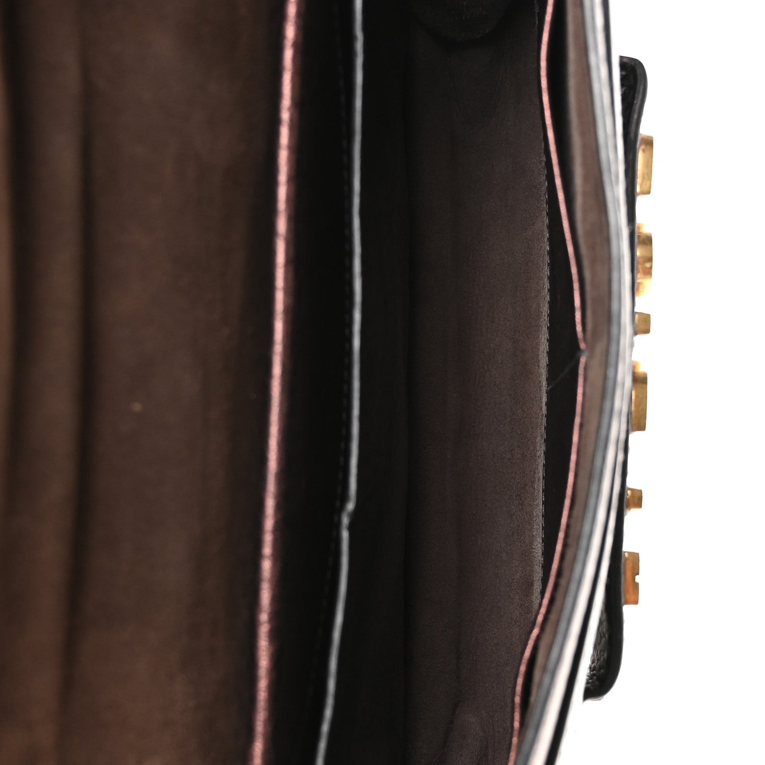 Metallic Calfskin J'AD1OR Chain Flap Bag Noisette