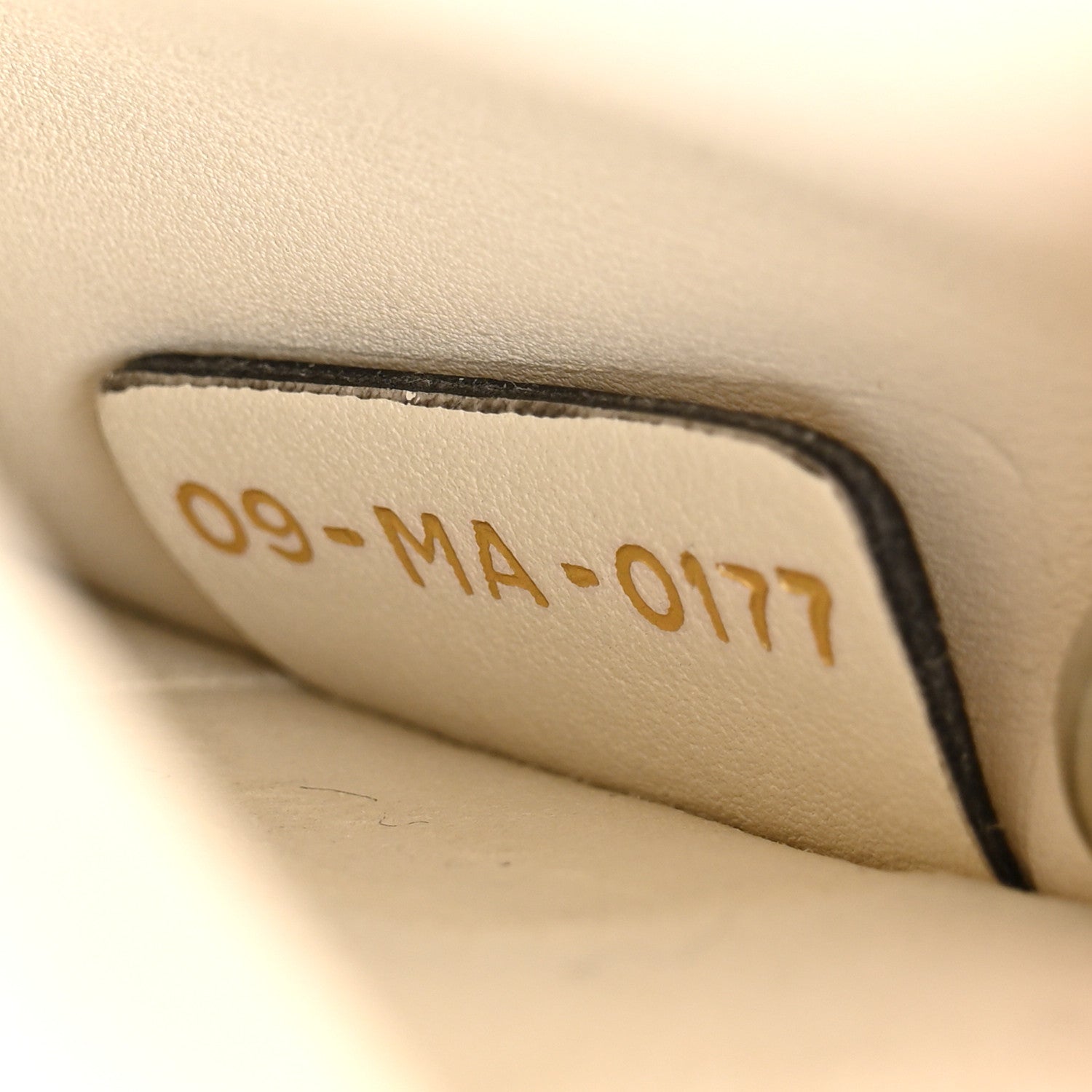 Calfskin J'AD1OR Chain Flap Bag Off White