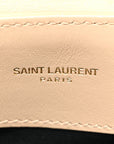 Calfskin Y Quilted Monogram Small Loulou Chain Satchel Dark Beige