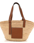 Raffia Basket Tote Bag Natural Tan