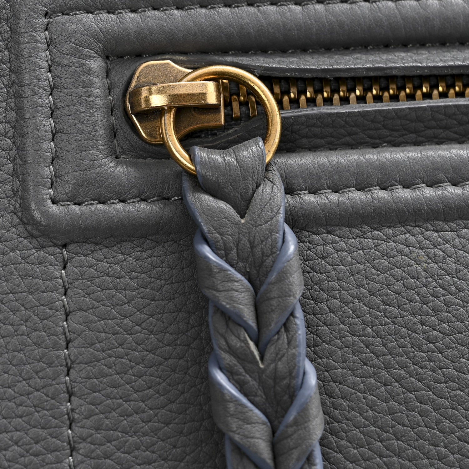 Baby Grained Calfskin Medium Phantom Luggage Kohl