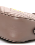 Calfskin Matelasse Small GG Marmont Chain Shoulder Bag Porcelain Rose