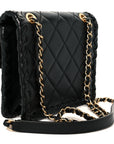 Calfskin Braided Mini My Own Frame Flap Black