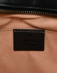 Calfskin Matelasse Small GG Marmont Chain Shoulder Bag Black