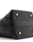 Calfskin Nappa Intrecciato Candy Wallace Black