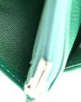Caviar Quilted Wallet On Chain WOC Green