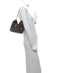 Suede Quilted Mini CHNL 25 Handbag Dark Brown