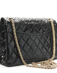 Distressed Patent Quilted 2.55 Reissue 226 Flap Black