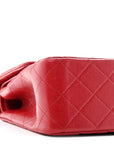 Caviar Quilted Jumbo Double Flap Red