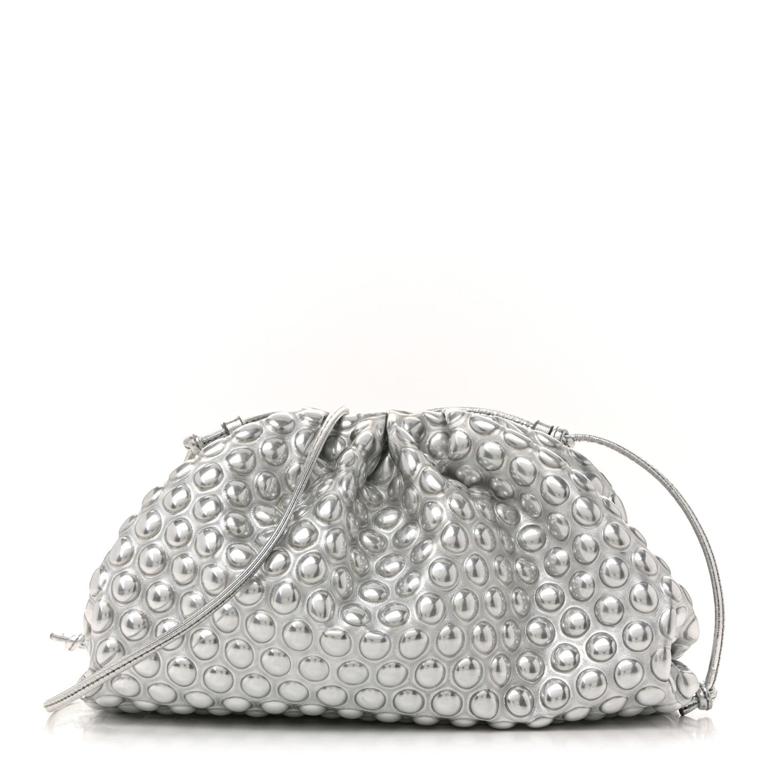 Metallic Fabric Bubble Wrap The Mini Pouch Silver