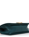 Caviar Quilted Medium Boy Flap Dark Green