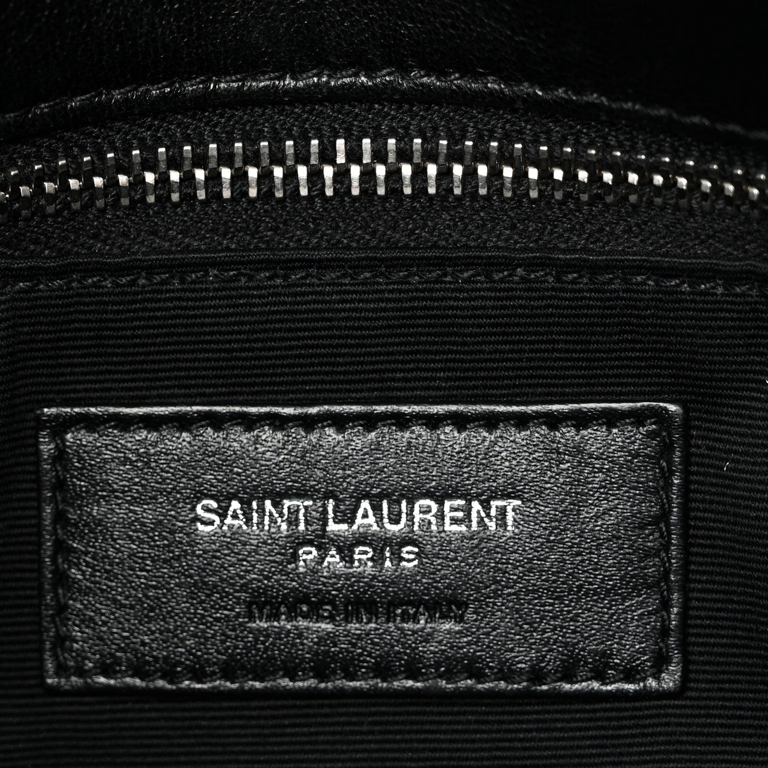 Lambskin Quilted Small Loulou Puffer Monogram Chain Satchel Black