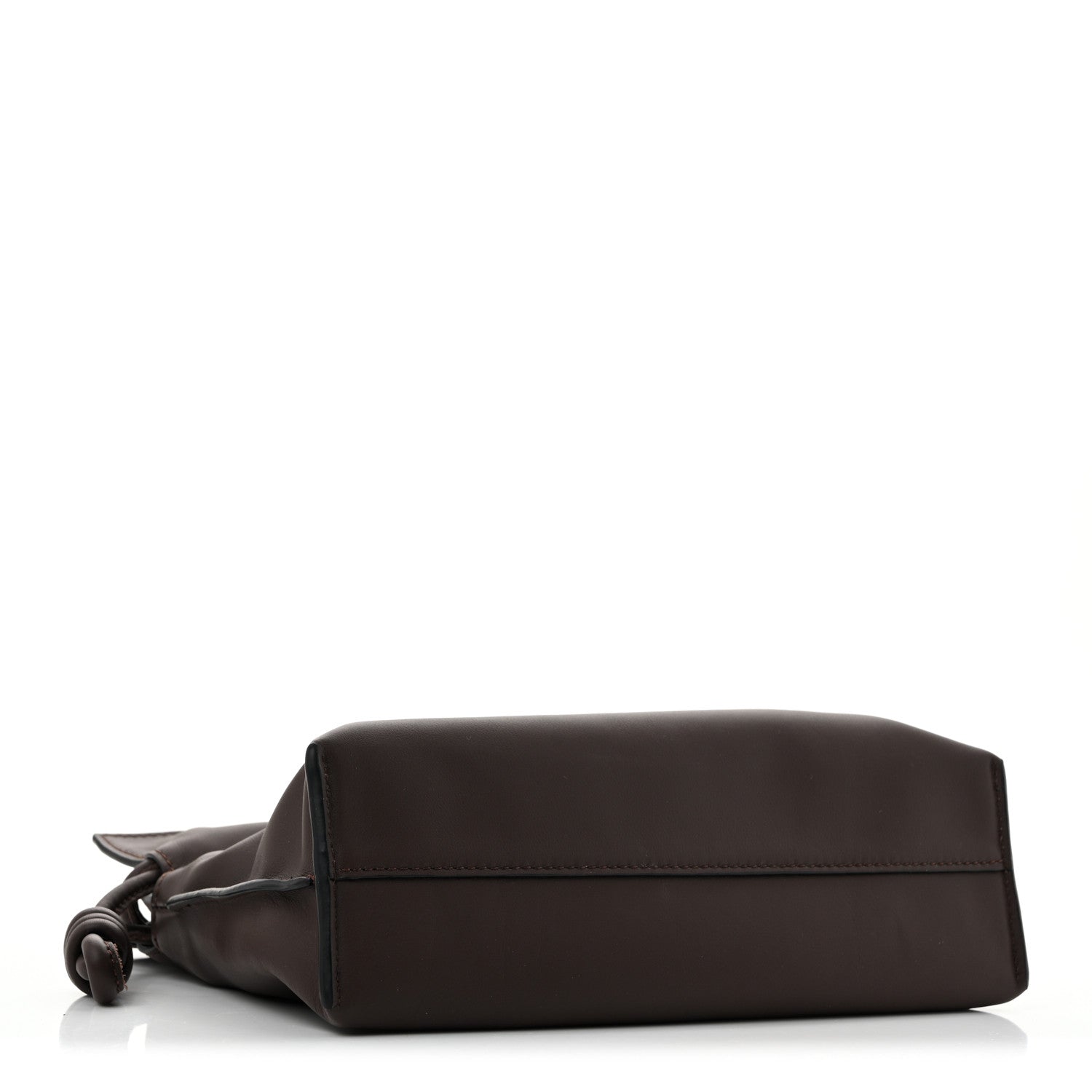 Calfskin Mini Flamenco Knot Clutch Chocolate