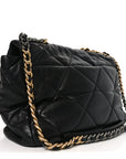 Lambskin Quilted Maxi CHNL 19 Flap Black