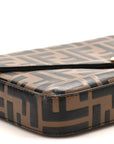Vitello Soft F is FNDI Bi-Color FF 1974 Embossed Envelope Wallet On Chain with Pouches Maya Black