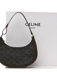 Triomphe Canvas Calfskin Ava Shoulder Bag Tan