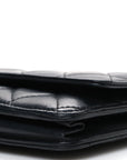 Lambskin Quilted Wallet On Chain WOC Black