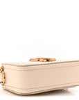 Perforated Calfskin Small Snapshot Camera Bag Tapioca
