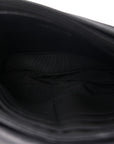 Lambskin Half Moon Wallet On Chain WOC Black