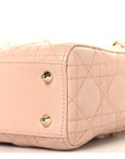 Lambskin Cannage Small Lucky Badges My Lady D1OR Light Pink