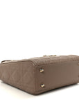 Lambskin Cannage Small My ABCD1OR Lady D1OR Warm Taupe
