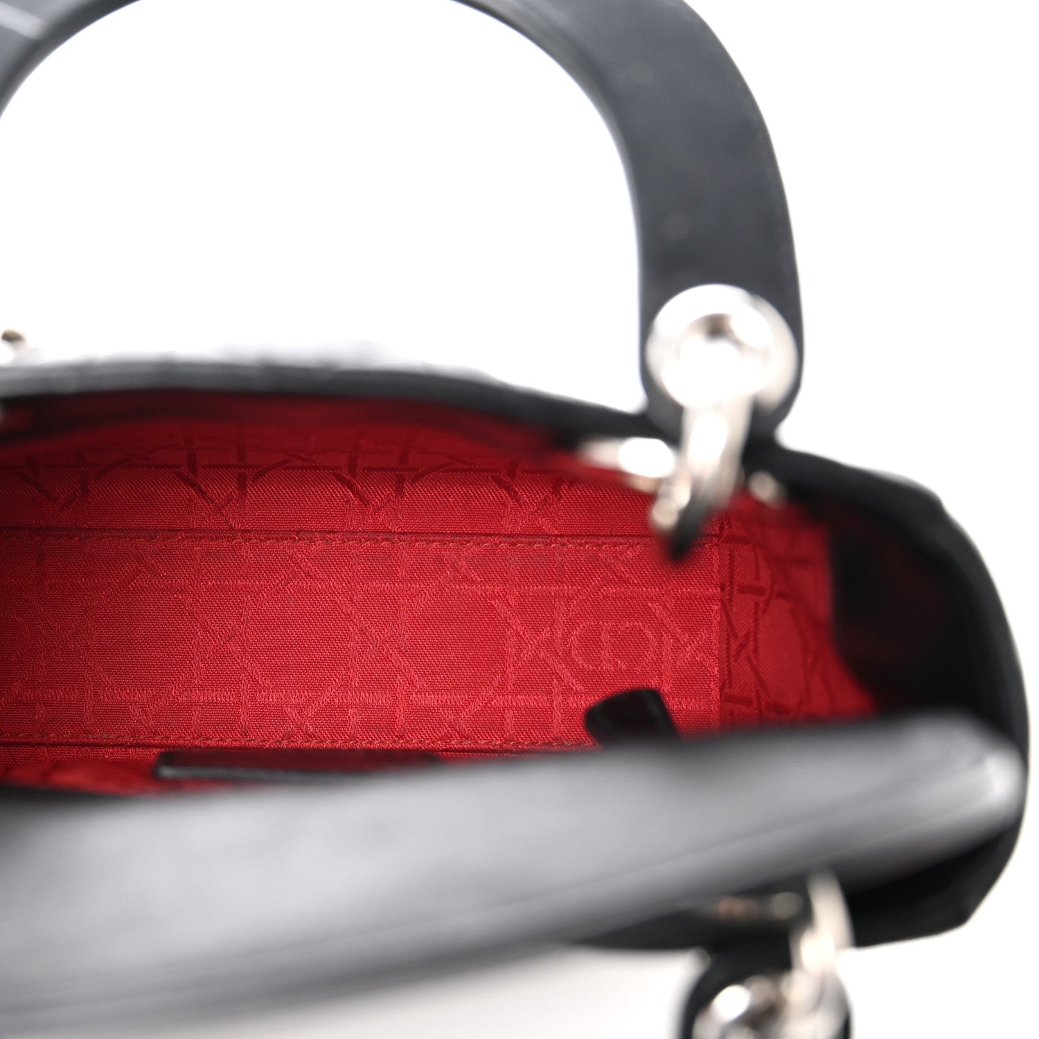 Lambskin Cannage Mini Lady D1OR Black