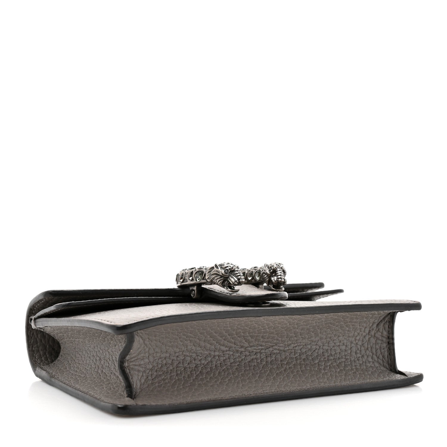 Dollar Calfskin Crystal Super Mini Dionysus Shoulder Bag Dusty Grey Black Diamond