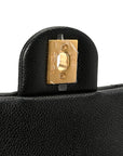 Caviar Quilted Mini Sweetheart Rectangular Flap Black