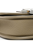 Grained Calfskin Mini Gallop Bag With Strap Beige