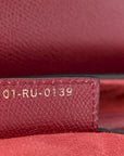 Grained Calfskin Saddle Bag Red