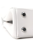 Natural Smooth Calfskin Mini Rodeo Top Handle Handbag Optic White