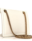 Smooth Calfskin Mini Devotion Envelope Bag White