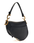 Grained Calfskin Saddle Bag Black
