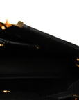 Taurillon Snakeskin Iris Blossom Capucines PM Black